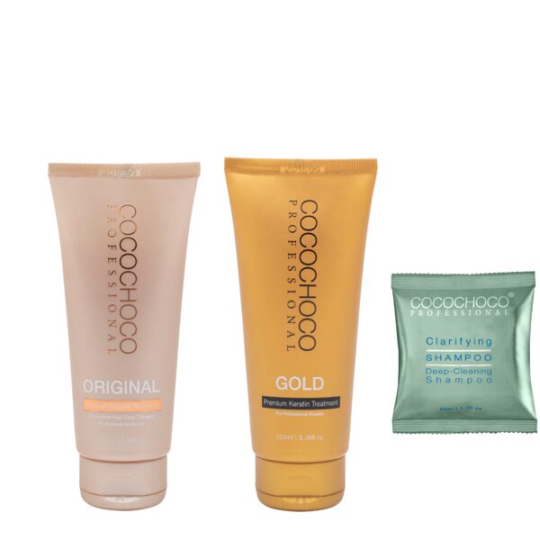 COCOCHOCO Gold 100ml + COCOCHOCO Original 100ml + COCOCHOCO attīrošais šampūns 50ml