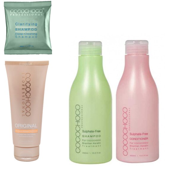 COCOCHOCO Original 100ml + COCOCHOCO attīrošais šampūns 50ml + COCOCHOCO šampūns bez sulfātiem 400ml + COCOCHOCO kondicionieris 400ml