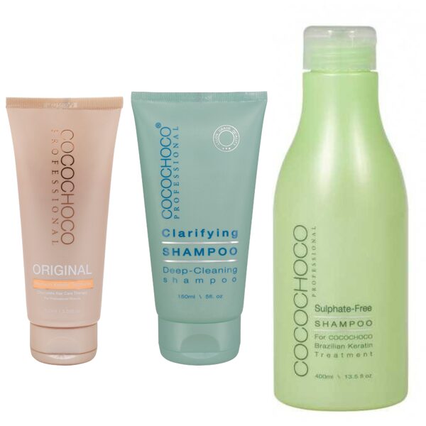 COCOCHOCO Original 100ml + COCOCHOCO attīrošais šampūns 150ml + COCOCHOCO šampūns bez sulfātiem 400ml